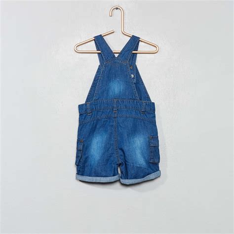 Salopette short en denim léger Bébé garçon bleu Kiabi 13 00