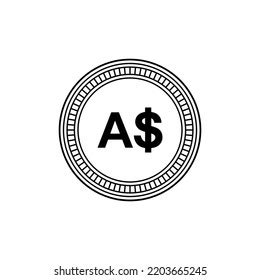 Australia Currency Australian Dollar Icon Symbol Stock Vector (Royalty ...