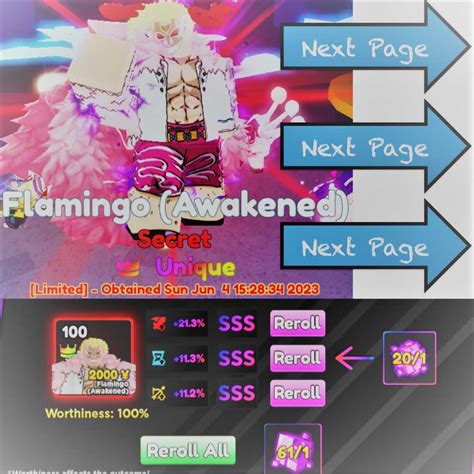 High End Account Have 3Unique Unique Flamingo Awakened EVO