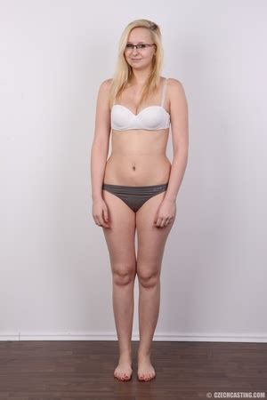 Pretty Blonde With Glasses Strips Off Her Black Sweater XXX Dessert