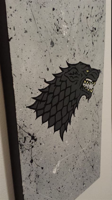 House Stark Banner Painting | Etsy