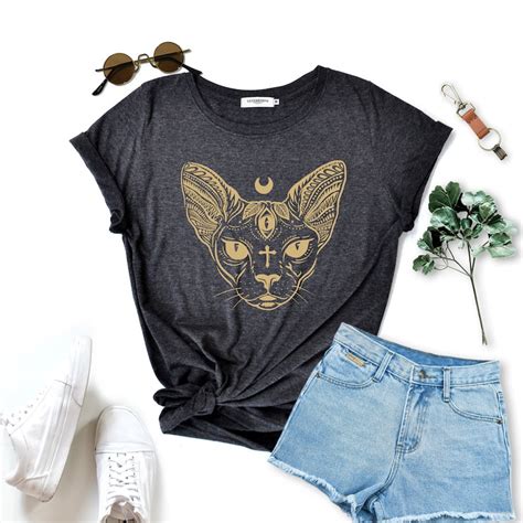 Egypt Cat Shirt Sphynx Cat Shirt T Woman Tshirt Birthday T Shirt