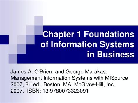 Ppt Chapter Foundations Of Information Systems In Business