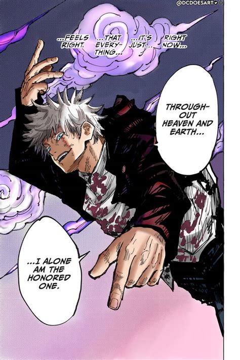 Gojo Colored Manga Honored One By Dcsdoesart On Deviantart