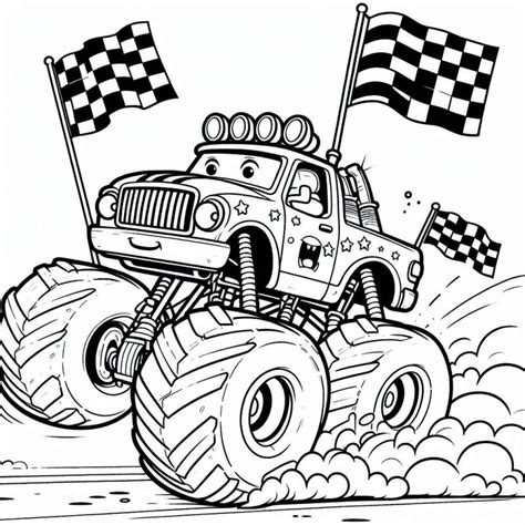 Desenho Para Colorir Hot Wheels Monster Truck