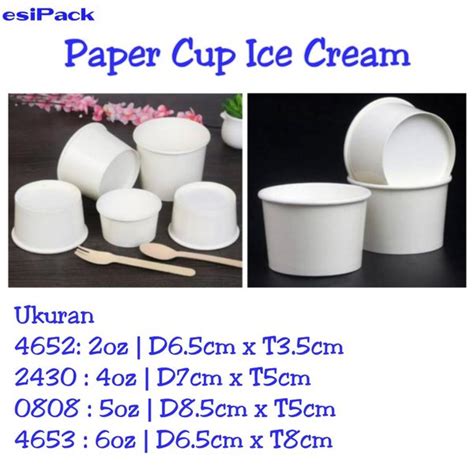 Jual Paper Cup 4oz Ice Cream Gelas Es Krim 4oz Isi 50pcs Di Lapak