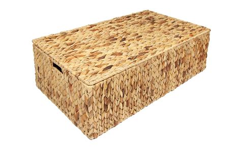 Woodluv Water Hyacinth Under Bed Storage Box Chest Basket Large