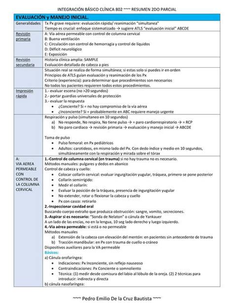 Evaluaci N Y Manejo Inicial Atls Pedro Emilio Udocz