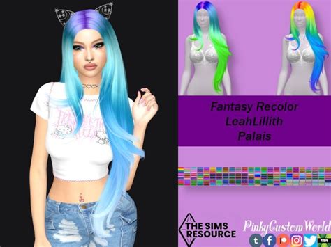 Fantasy Recolor Of Leahlillith S Palais Hair Sims Hair Unnatural