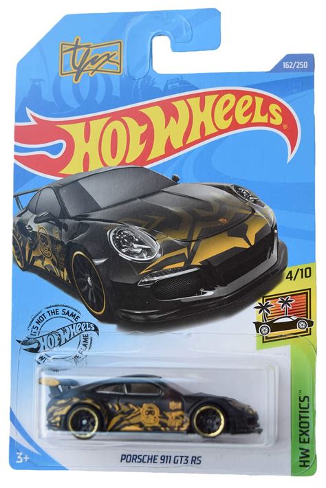 Hot Wheels Porsche 911 GT3 RS 162 250 Black Amazon Au Toys Games