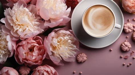 Premium Photo | Coffee and flowers