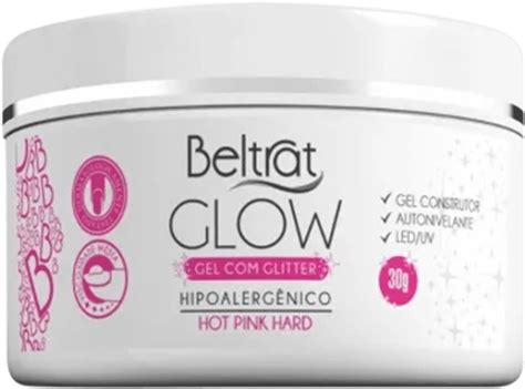 Gel Construtor Para Unhas De Gel Glitter Beltrat Glow Hot Pink Hard Beleza Na Web