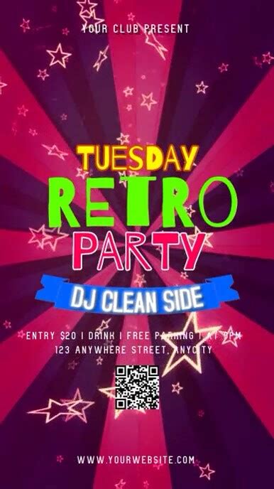 Tuesday Retro Party Template Postermywall