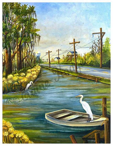 Louisiana Bayou Art Print From Original Artwork - Etsy