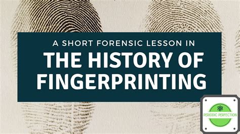 Timeline Of The History Of Fingerprinting