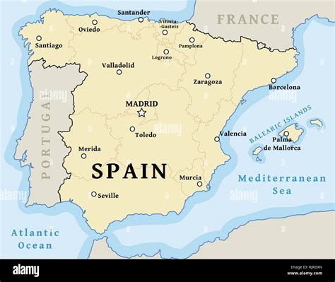 Albums 96+ Pictures Map Of Spain With Regions And Capitals Superb