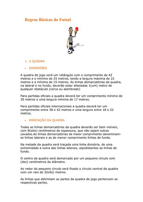 Regras Básicas Do Futsal - 10