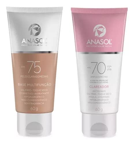 Protetor Solar Anasol Clareador Antes E Depois - Kit Protetor Solar Facial Clareador + Base Hidratante Anasol | MercadoLivre