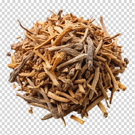dried valerian root  transparent background premium ai generated psd