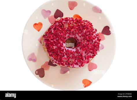 Raspberry Royale Yumnut Cross Between A Doughnut And A Yum Yum On Plate With Hearts On From M