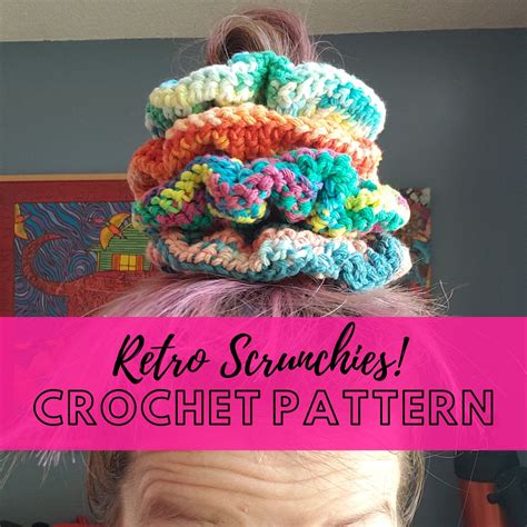 Easy Crochet Scrunchie Pattern, Beginner Crochet Retro Scrunchie ...