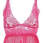 Sexy Women V Neck Lace Baby Doll Mesh Chemis Sleepwear Open Back Lingerie Power Day Sale