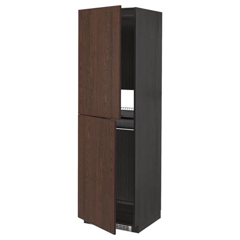 Шкаф для встроенной техники - IKEA METOD, 208x62x60см, черный, МЕТОД ...