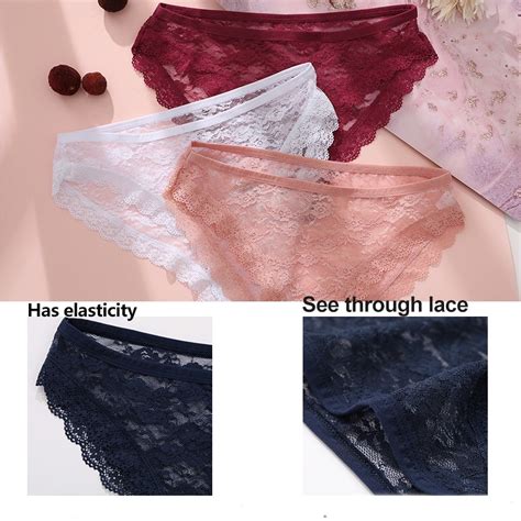 CuteByte Lace Sexy Panties For Women Breathable Comfortable Briefs Perspective Female Lingerie