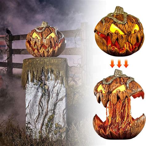 Noise Activated Pumpkin Animated Talking Pumpkin Decor Led Glowing Eyes