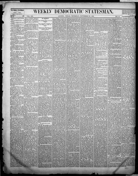 Weekly Democratic Statesman. (Austin, Tex.), Vol. 12, No. 16, Ed. 1