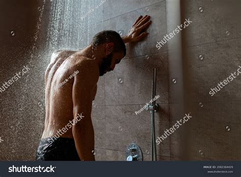 Portrait Nude Guy Taking Shower Standing Stock Photo 2082364429 Shutterstock