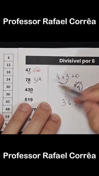 Número Divisíveis Por 6 - Exemplos de números divisíveis por 6 #divisibilidade #critérios # ...