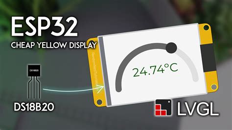 ESP32 CYD With LVGL Display Temperature With DS18B20 Sensor Random