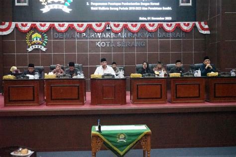 Dprd Kota Serang Gelar Rapat Paripurna Penetapan Pemberhentian Wali