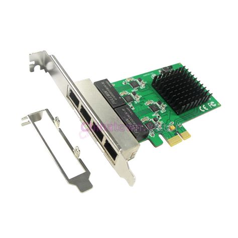 4-Port 10/100/1000M Gigabit Network Lan Card PCI Express Controller ...