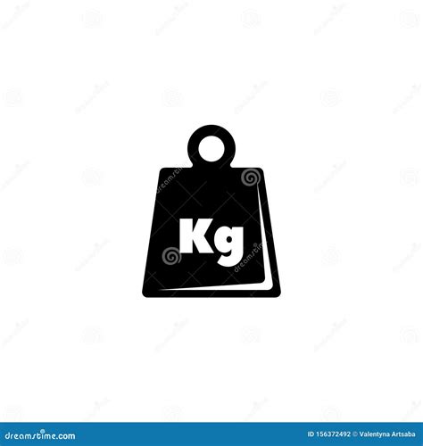 Weight Kilogram Kilo Measurement Flat Vector Icon Stock Illustration