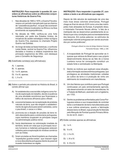 Pdf Instru O Geral Para Cada Quest O Escolher Instru O