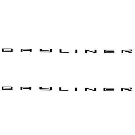 Bayliner Boat Brand Decal 35 X 78 Inch Black Pair