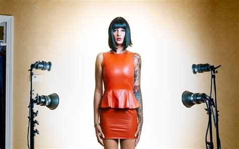 Wallpaper Brunette Fashion Model Slim Sexy Babe Tattoo Short Hair Cosplay Lingerie