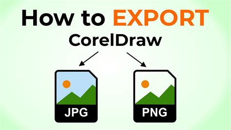 How To Export Coreldraw File To  And Png Coreldraw 2022 Tutorials Youtube