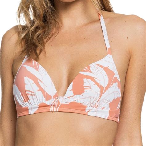 Roxy Pt Beach Classics Mold Tri Bikini Top Orange Xtremeinn