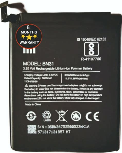 Original Bn Battery For Xiaomi Redmi Y Redmi Y Lite Redmi Y Xiami