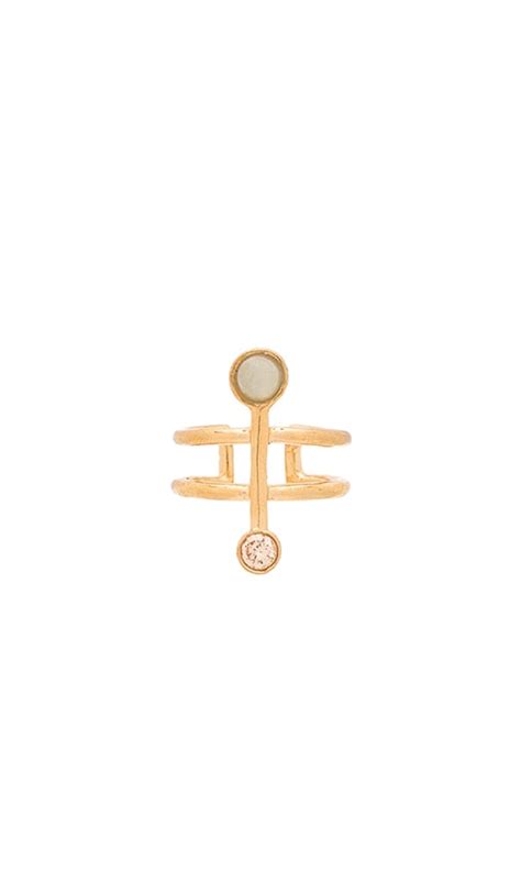Wolf Circus Zane Ring In Gold And Champagne Revolve