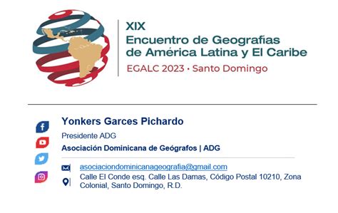 XIX Encuentro de Geografías de América Latina y El Caribe EGALC2023 SANTO DOMINGO Red de