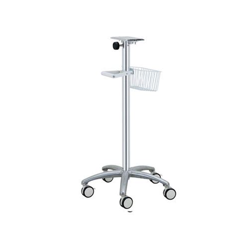 Height Adjustable Aluminum Alloy Mobile Medical Trolley Laptop Patient