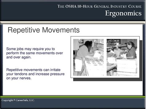 Ergonomics INSTRUCTOR’S NOTES: This presentation is designed to assist ...