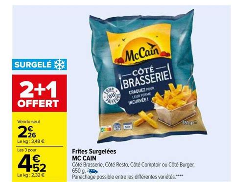 Promo Frites Surgel Es Mc Cain Chez Carrefour Icatalogue Fr