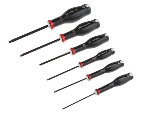 ATWSH JT6 Facom Facom Ball End Hexagon Screwdriver Set 6 Piece 703