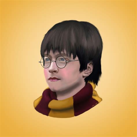 Гарри Поттер в стиле 2D, Компьютерная графика, Портрет на