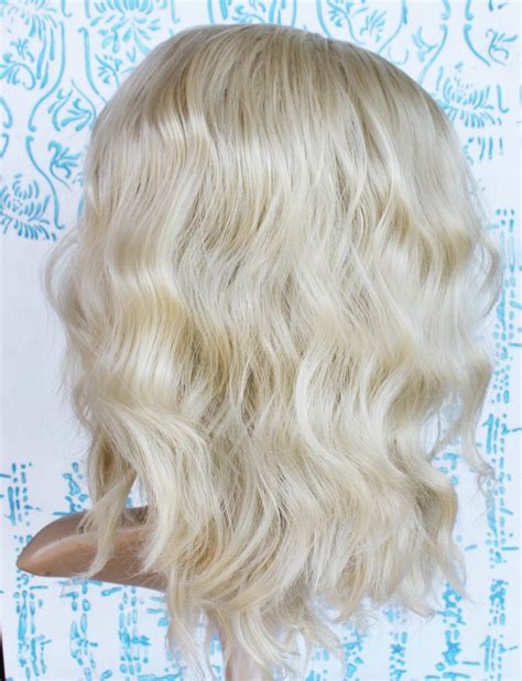 Blonde Curly Shoulder Length Wig Blonde Wig For Women High Etsy